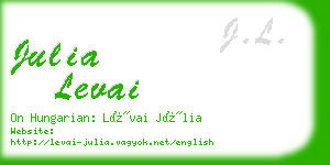 julia levai business card